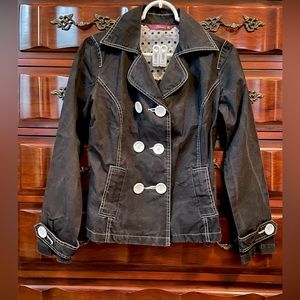 100% Cotton Double-Breasted Jacket w/Pockets!